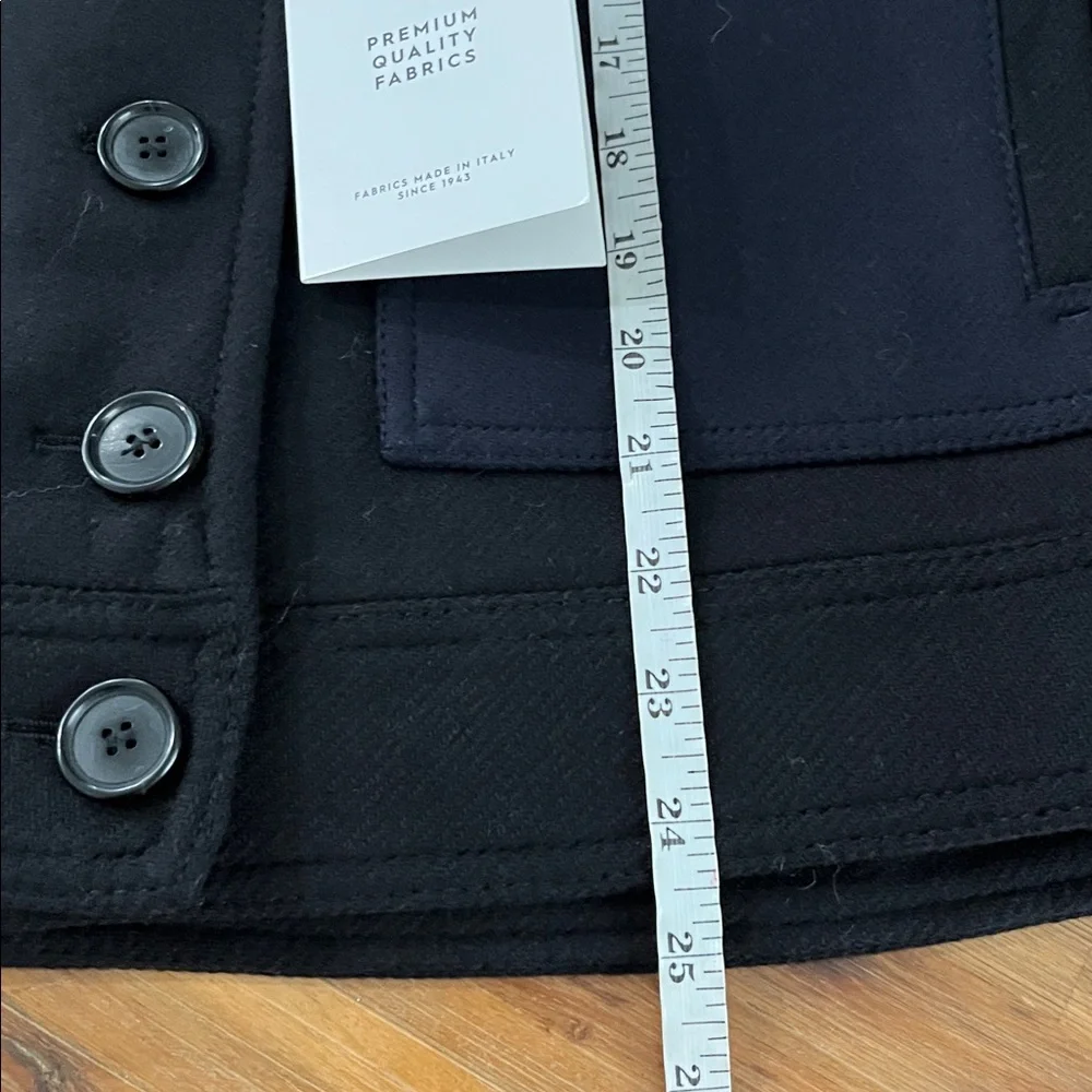 Zara ZW Collection Cropped Manteco Wool Coat Jacket Size M NWT